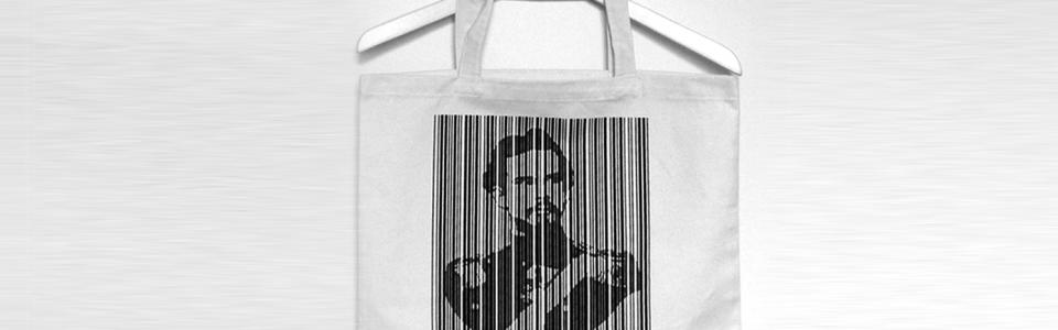 Baumwoll-Tasche mit Barcode Print